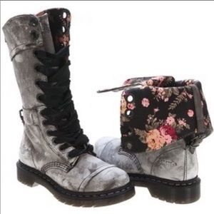 Dr Martens Grey fold over boots